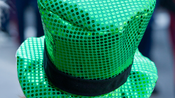 Green St Patricks Day Hat in St Georges Market