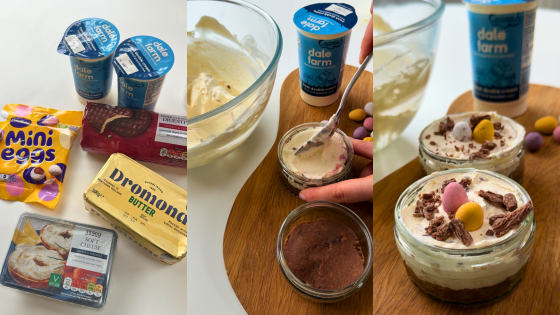 Mini Egg Cheesecake Pots