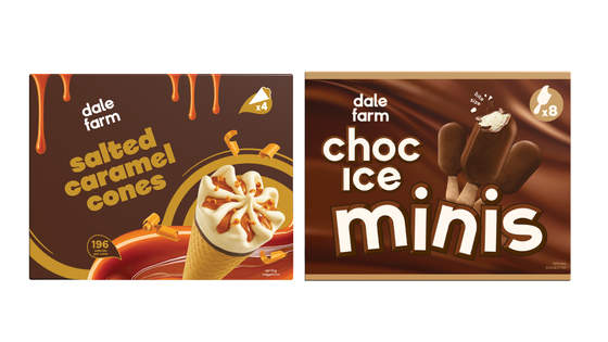 Dale Farm Salted Caramel Cones and Choc Ice Minis
